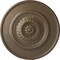 Ekena Millwork Floral Ceiling Medallion, Hand-Painted Warm Silver, 23 1/2"OD x 2 3/4"P CM23FLWSS - alternate 1